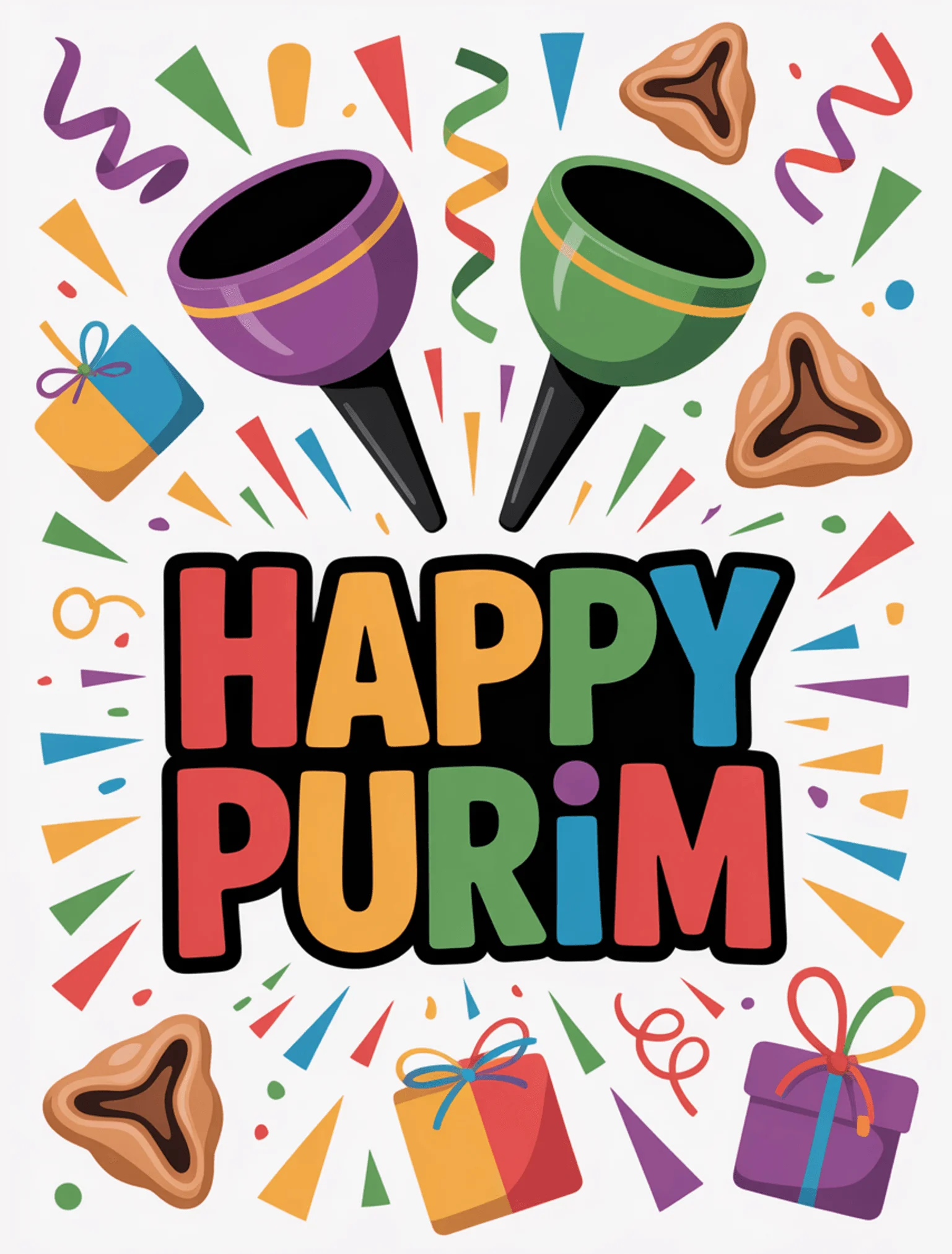 Bright Noisemakers Confetti