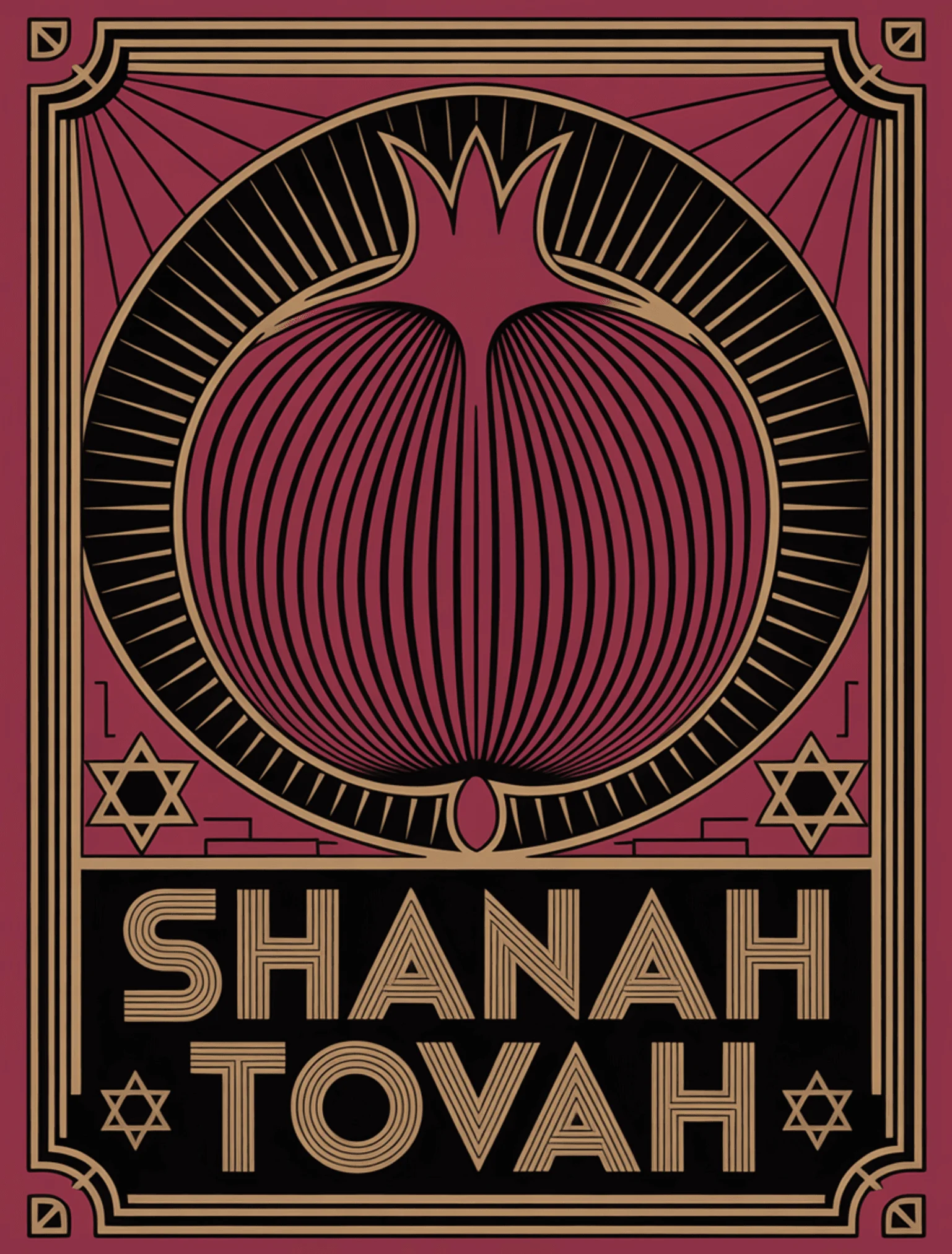 Art Deco Pomegranate