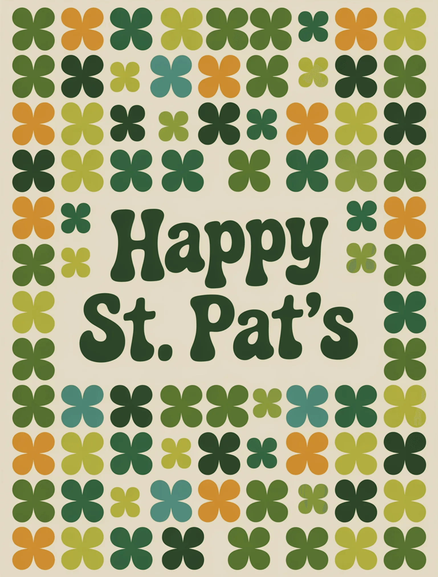 Retro Shamrock Pattern