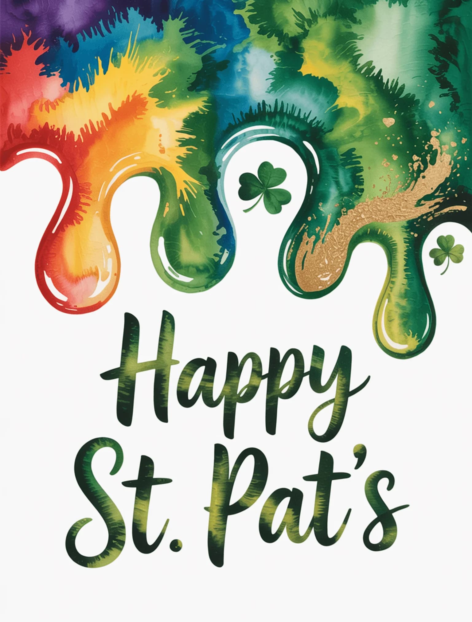 Watercolor Rainbow Splash