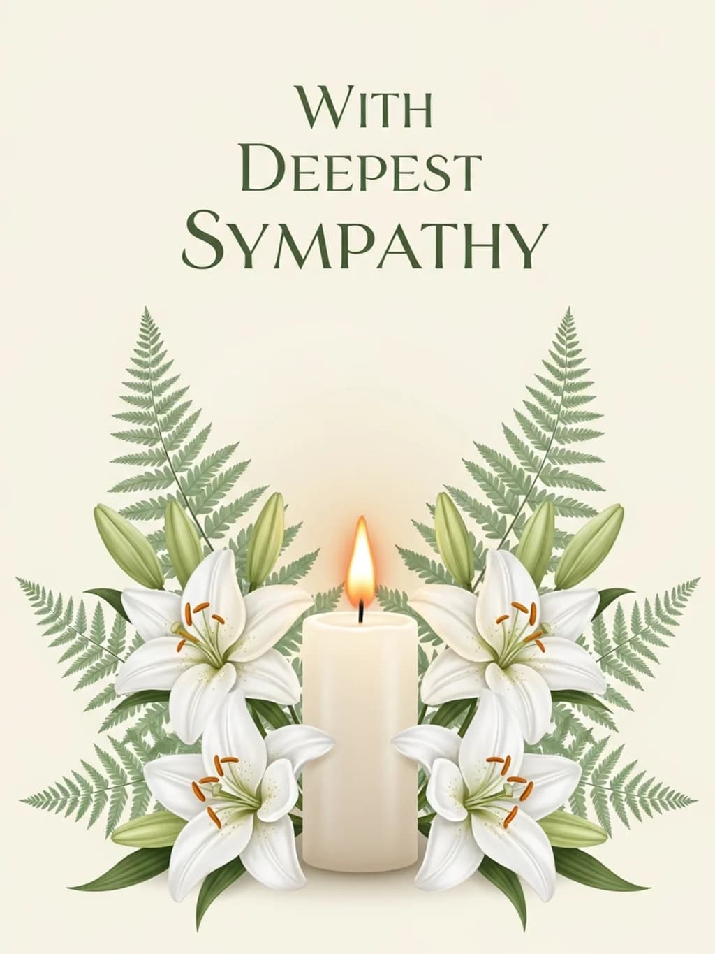 With Deepest Sympathy Candle