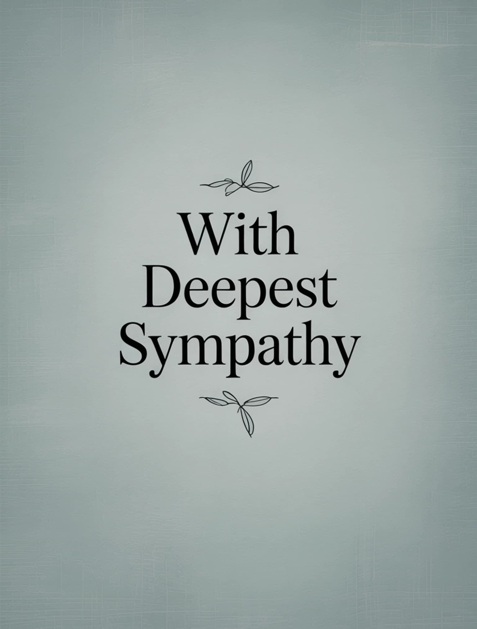 With Deepest Sympathy