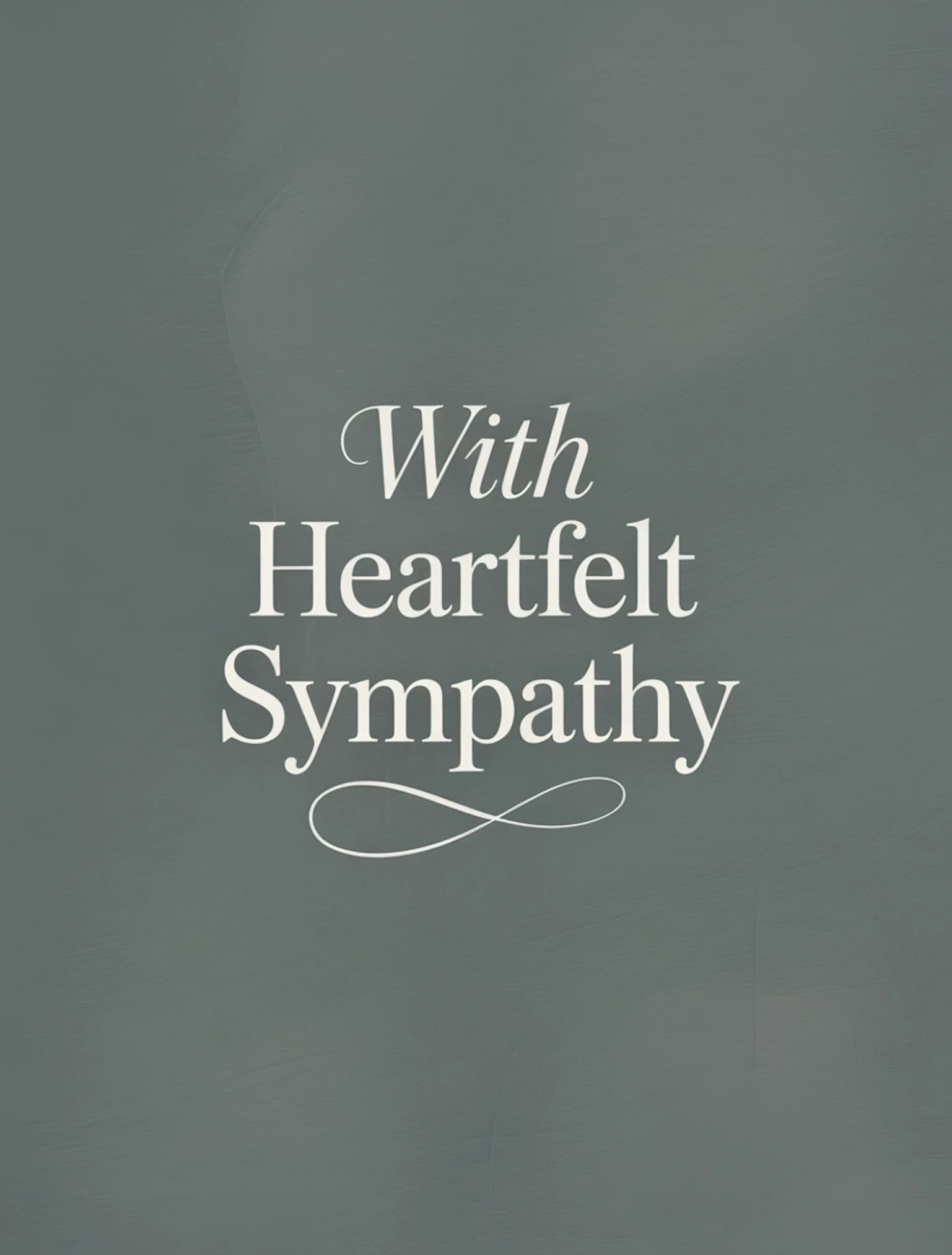 With Heartfelt Sympathy