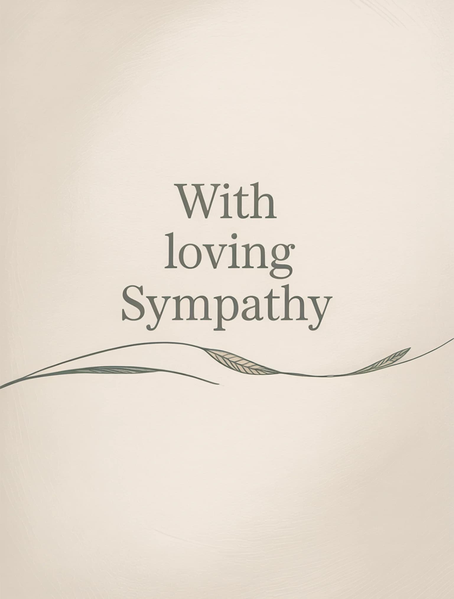 With Loving Sympathy