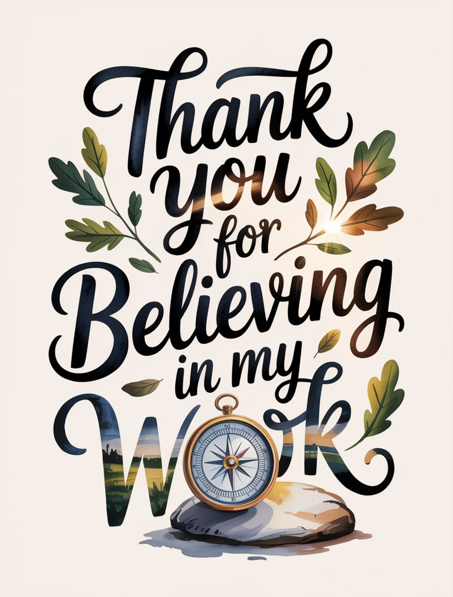 Thank You for Believing in My Work