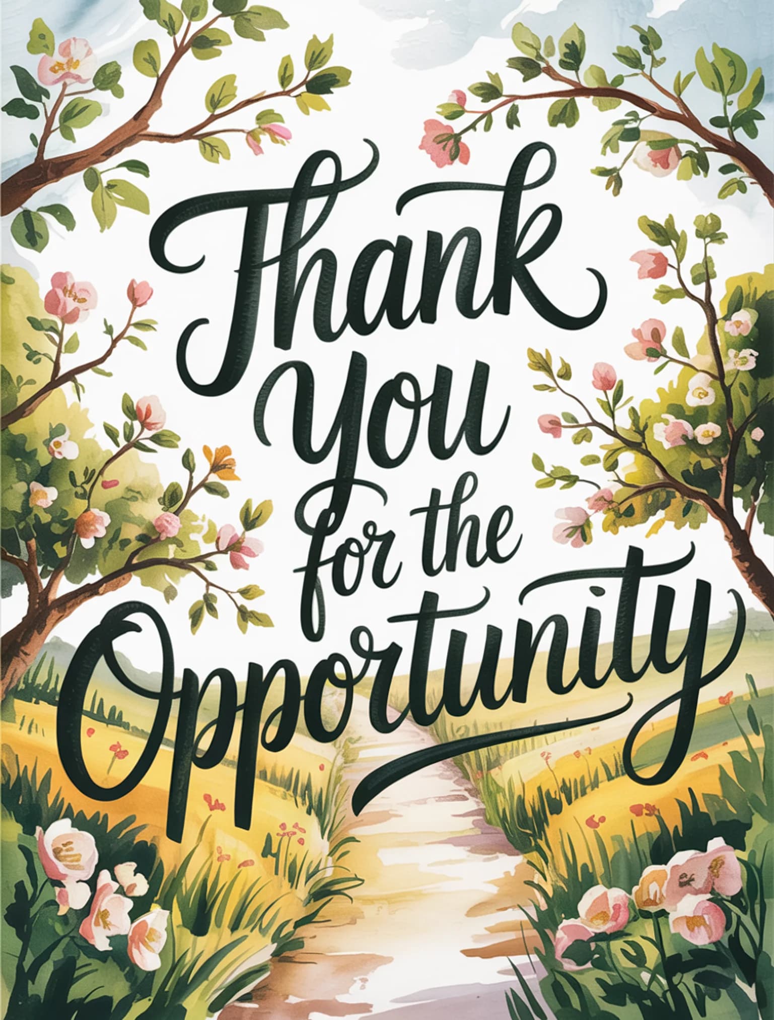 Thank You for the Opportunity