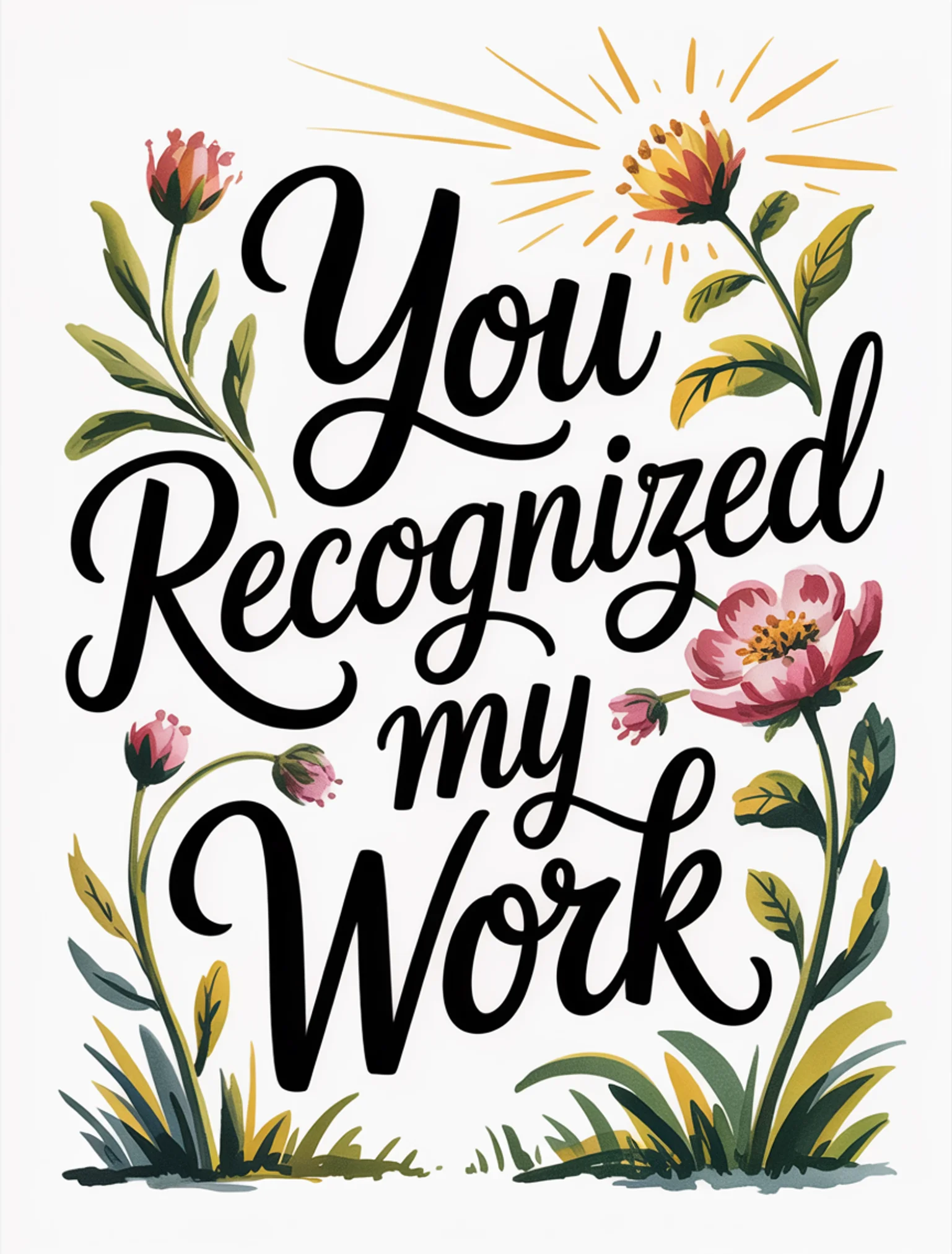 You Recognized My Work