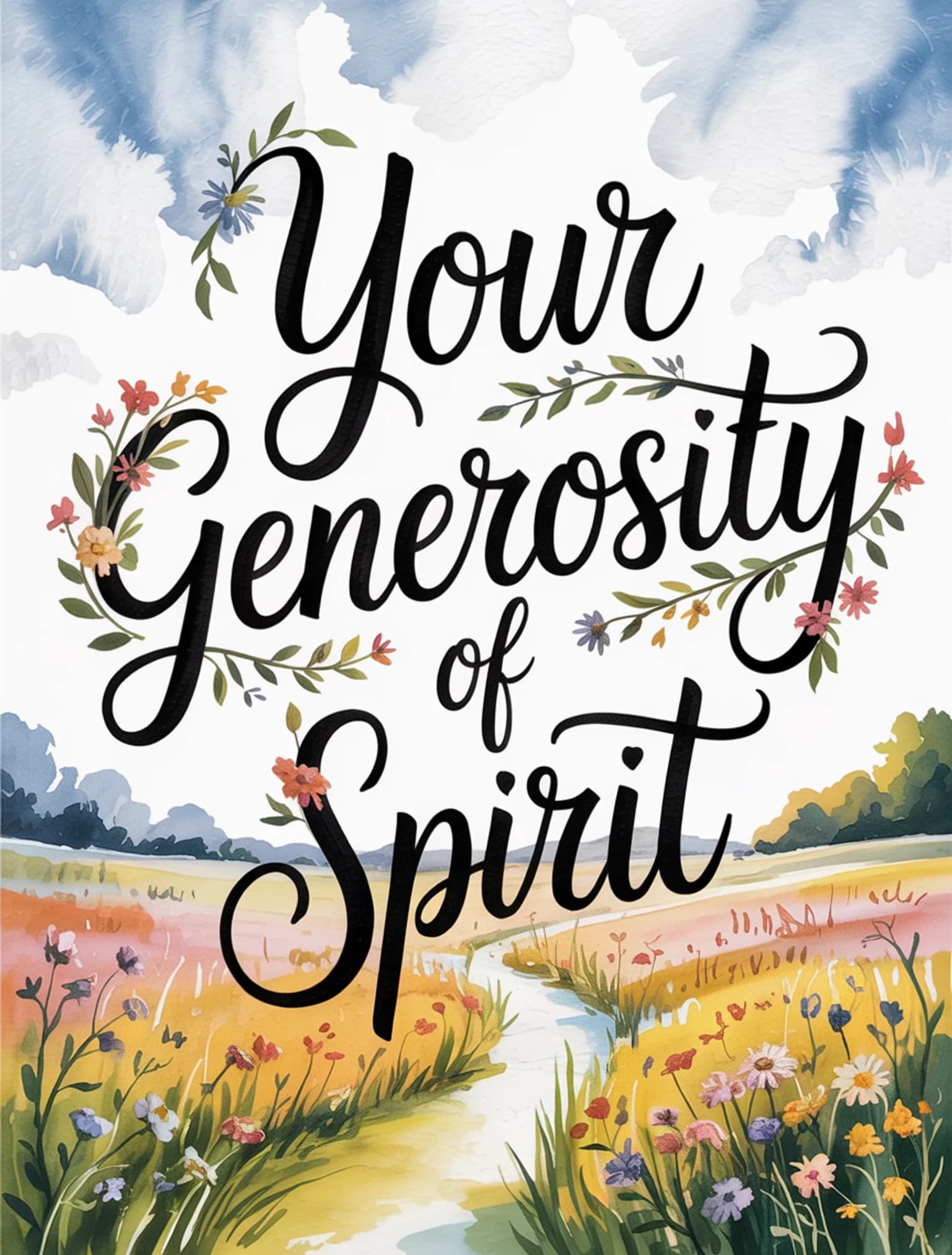 Your Generosity of Spirit