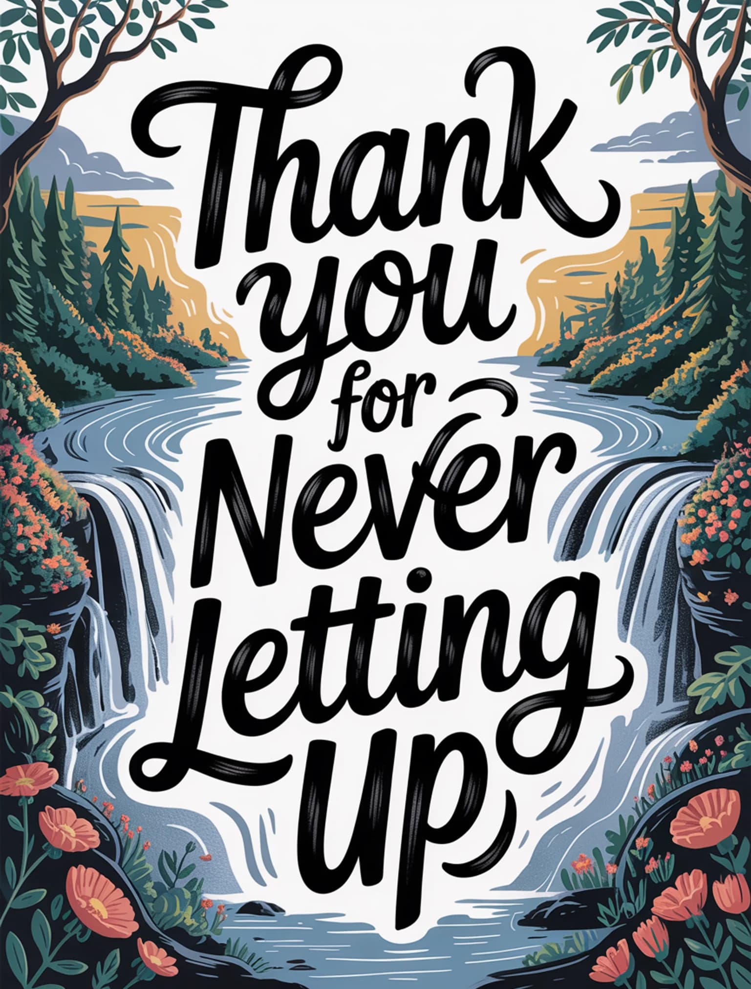 Thank You for Never Letting Up