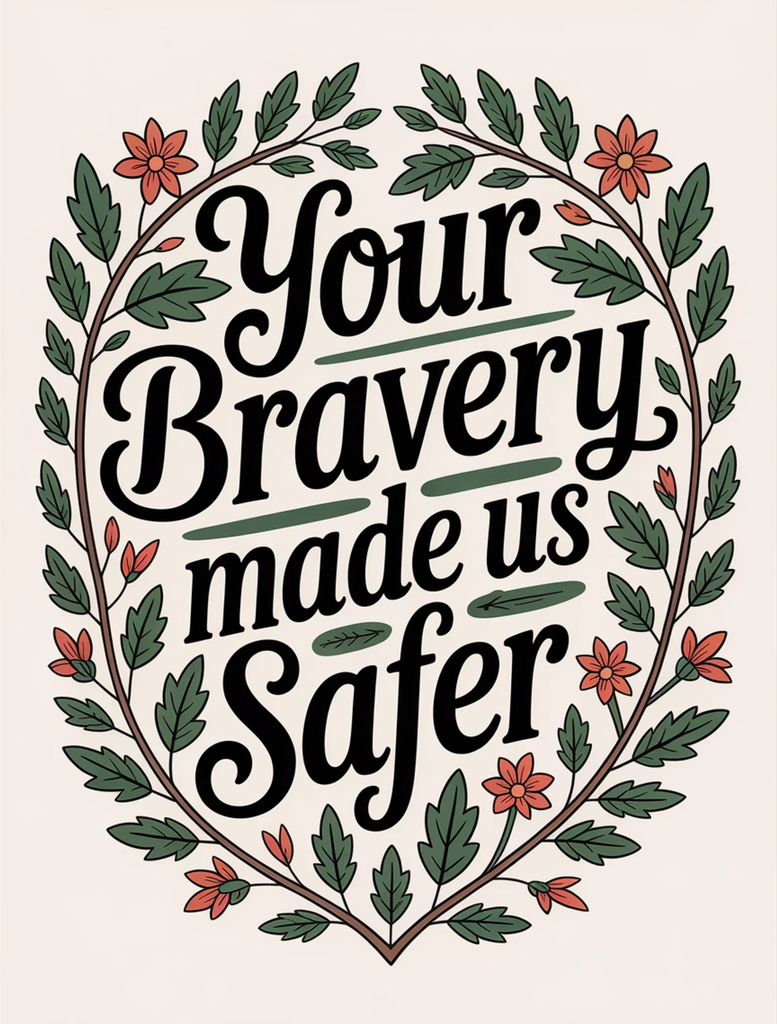 Your Bravery Made Us Safer
