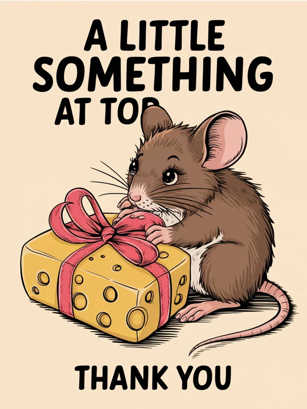 Mouse Cheese Gift Thank You