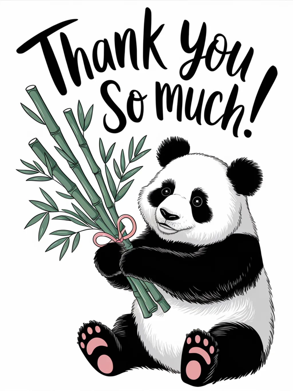 Panda Bamboo Thank You