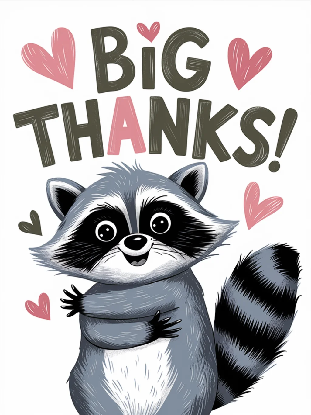 Raccoon Hug Thank You