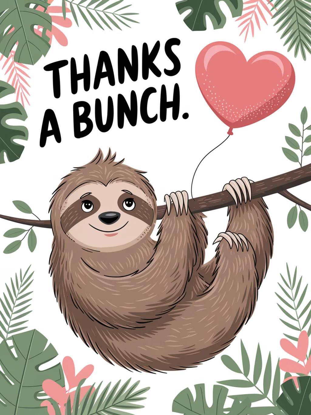 Sloth Heart Thank You