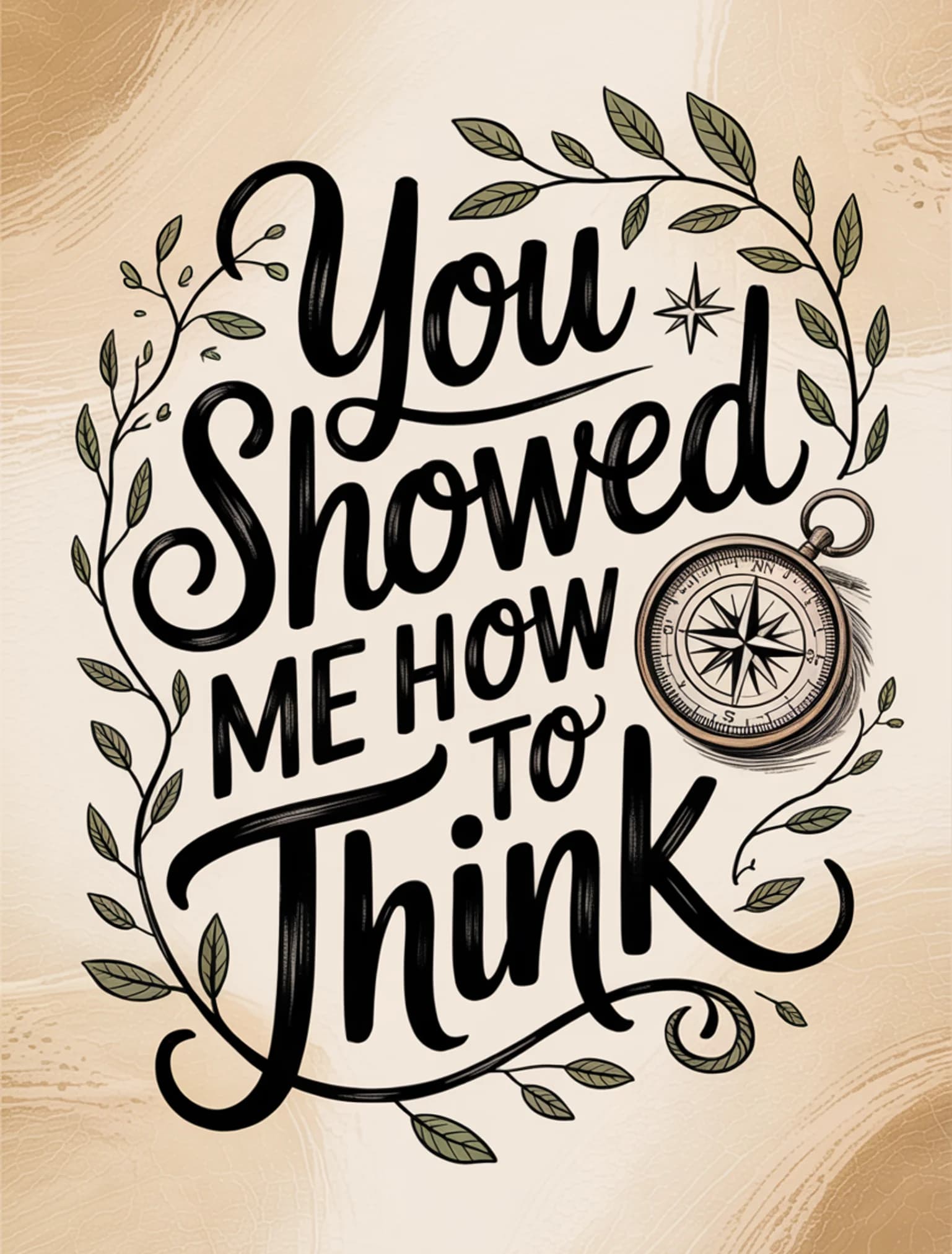 You Showed Me How to Think