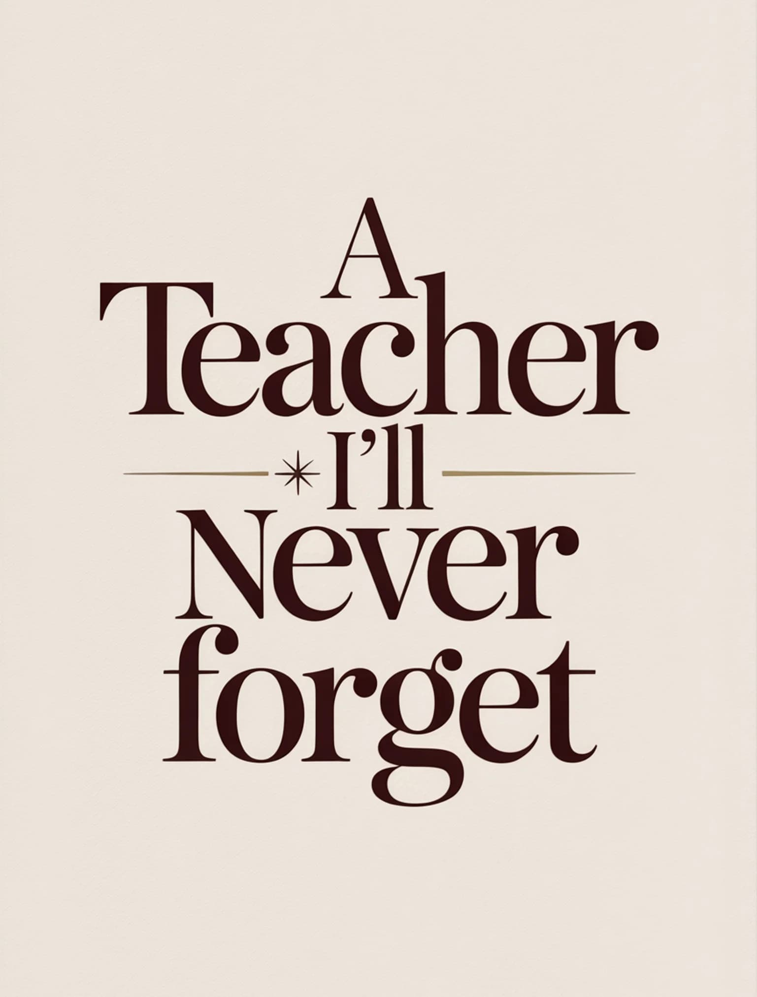 I'll Never Forget You