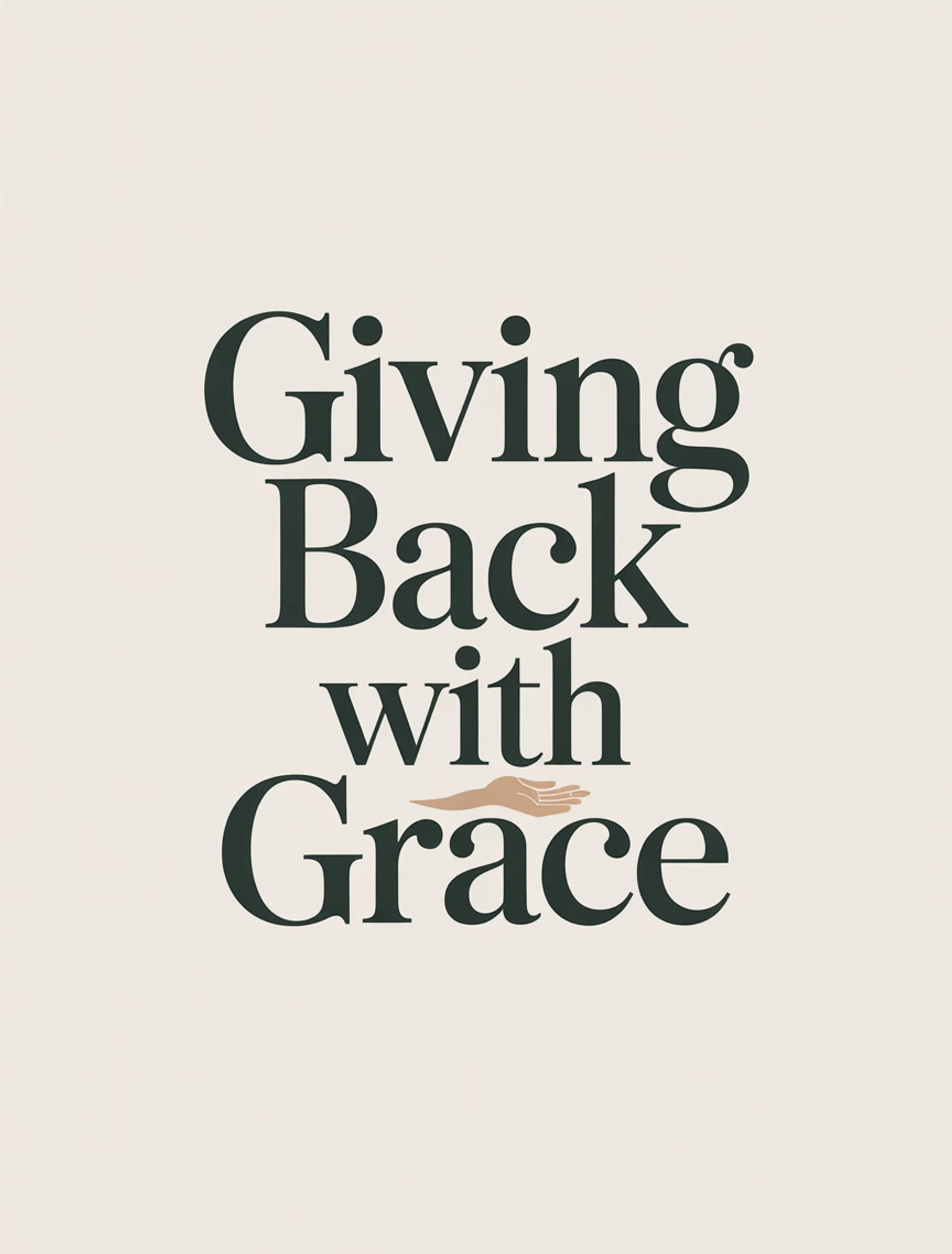 Giving Back Gracefully