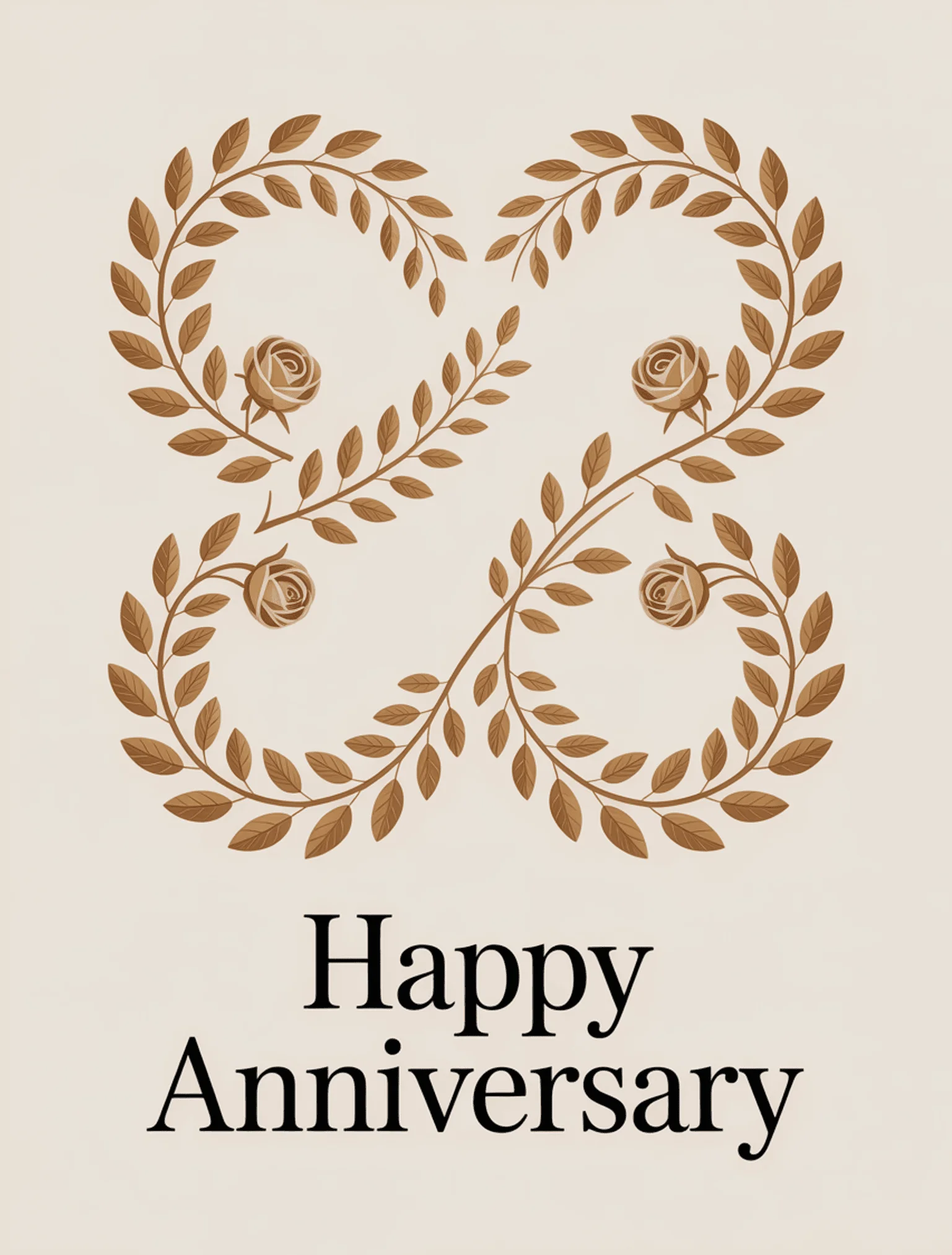 Anniversary Years Of Love Golden