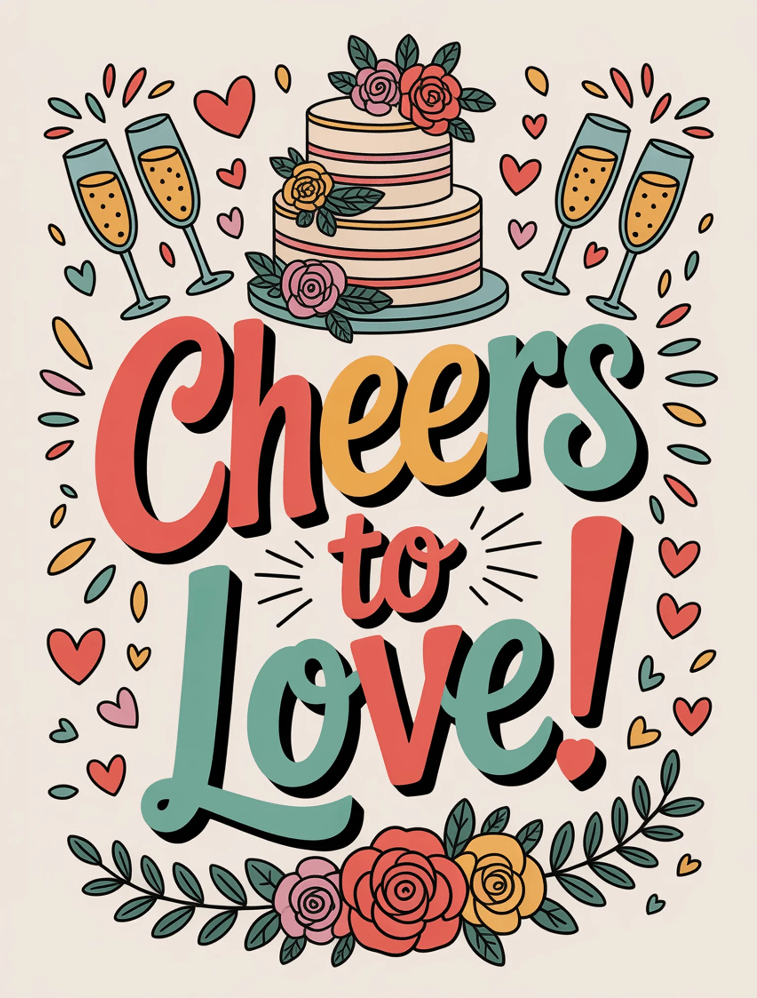 Cheers To Love Whimsical Toasting