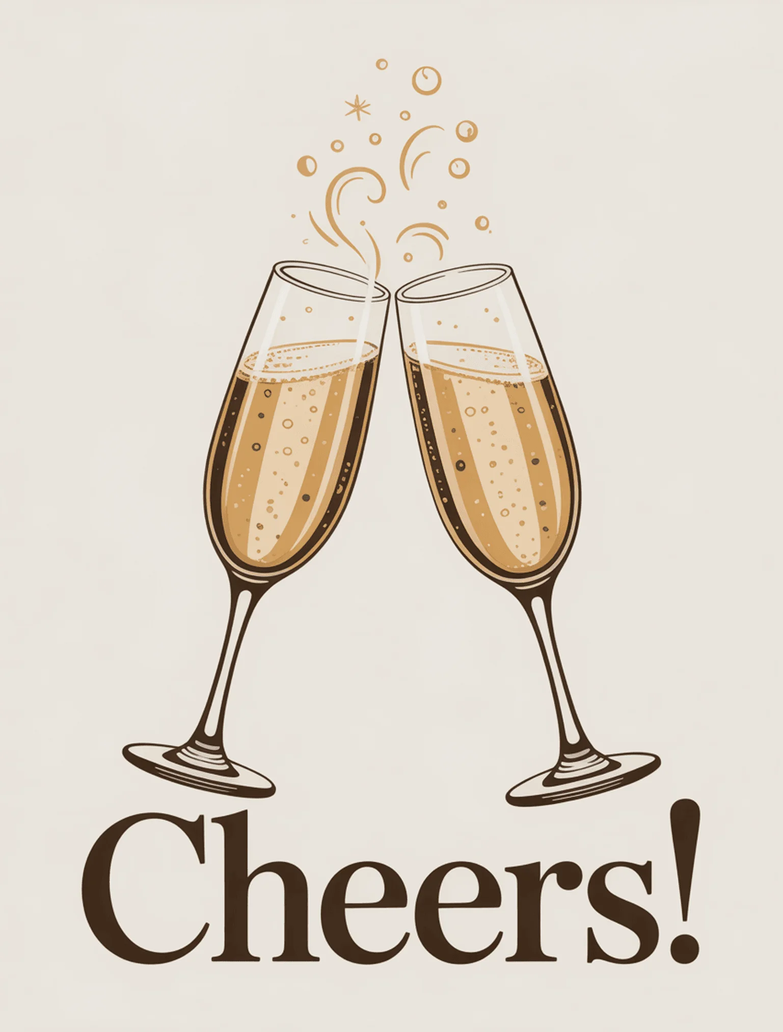 Congratulations Happy Couple Champagne