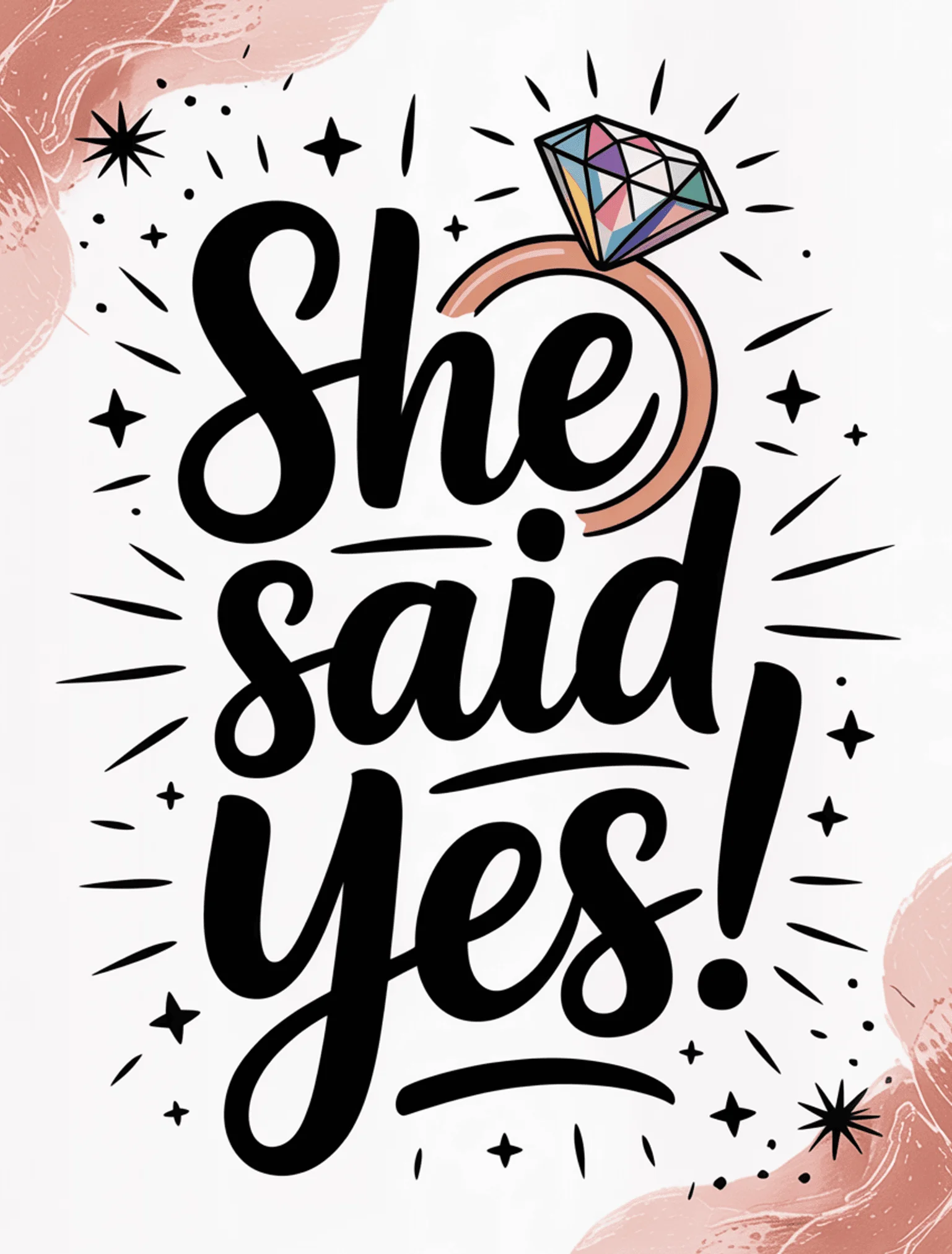 Engaged Ring Sparkle Modern