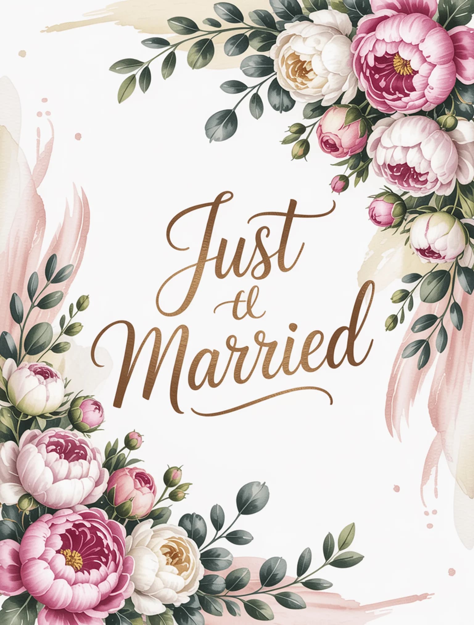 Happily Ever After Watercolor Floral