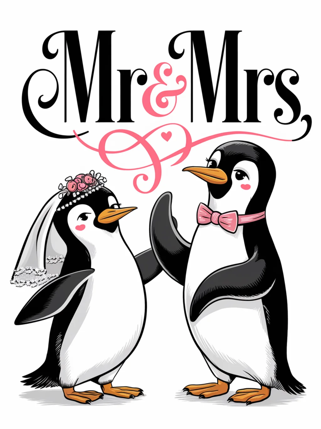 Penguin Wedding Bow Tie