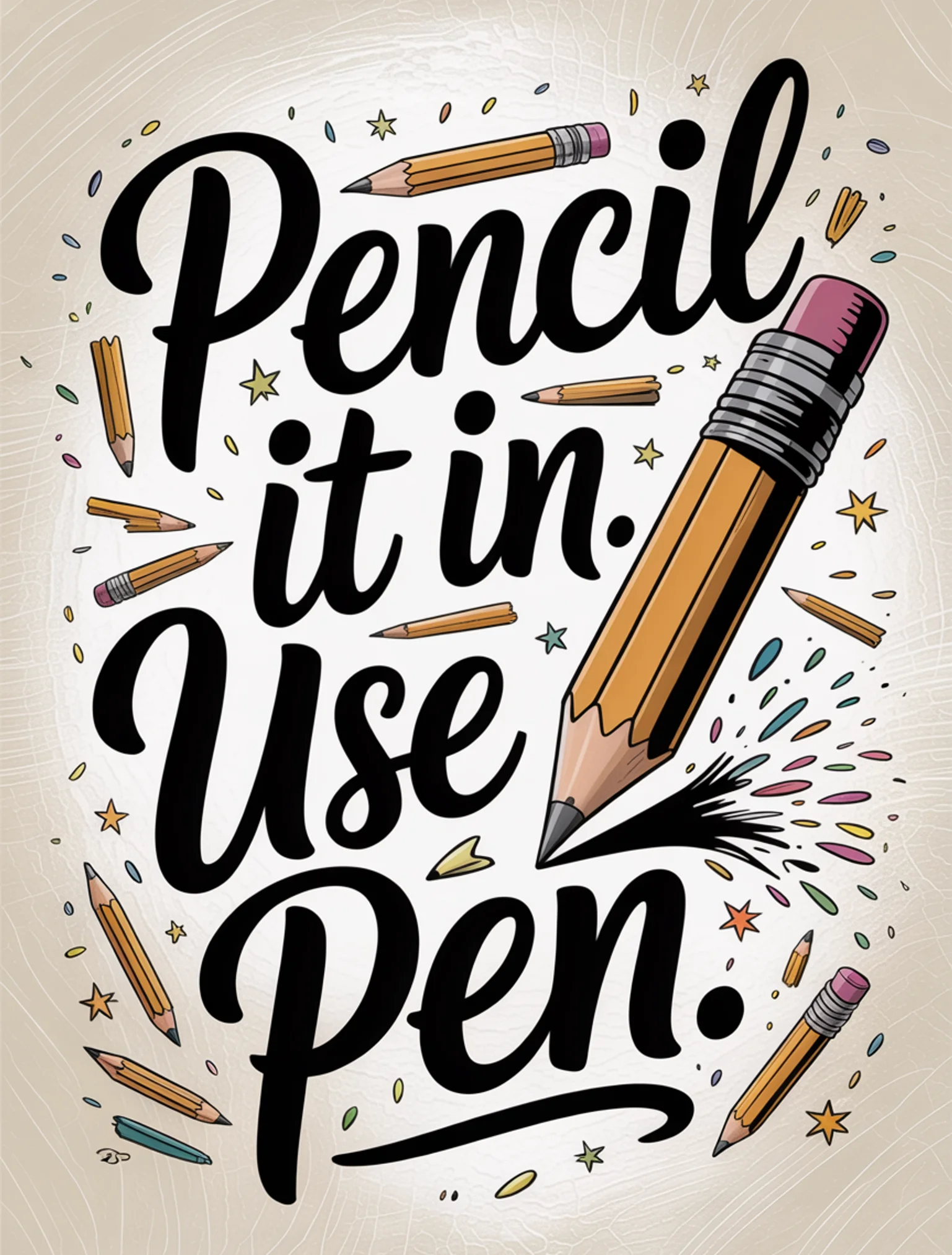 Pencil It In — Use Pen