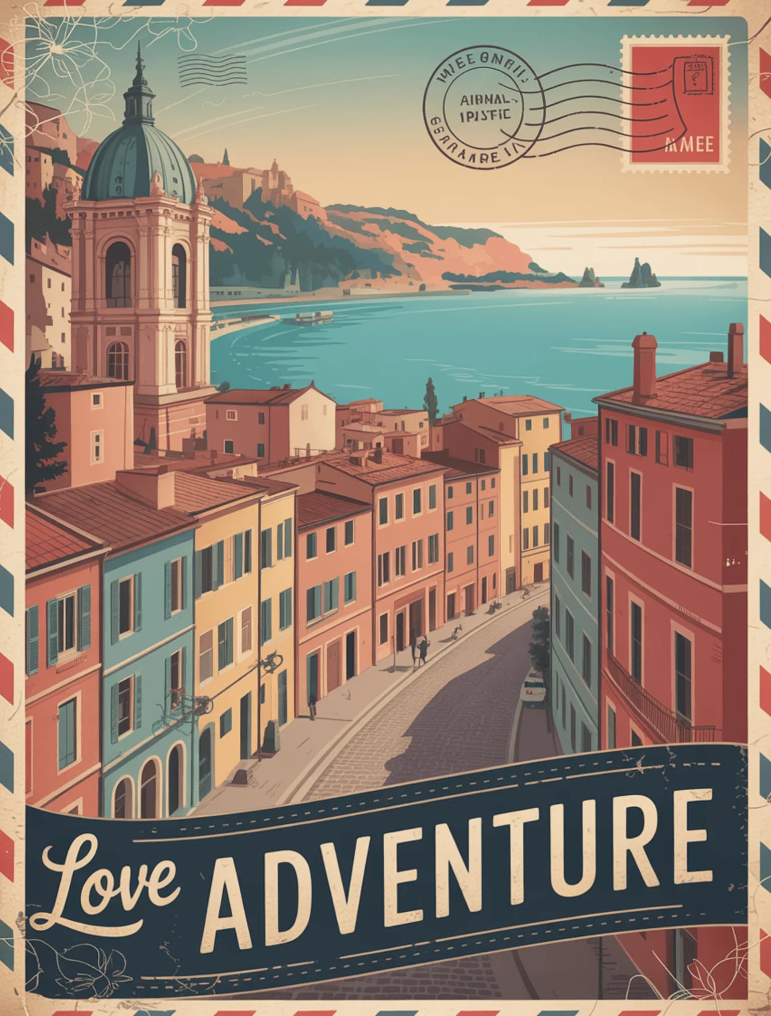 Vintage Postcard Travel