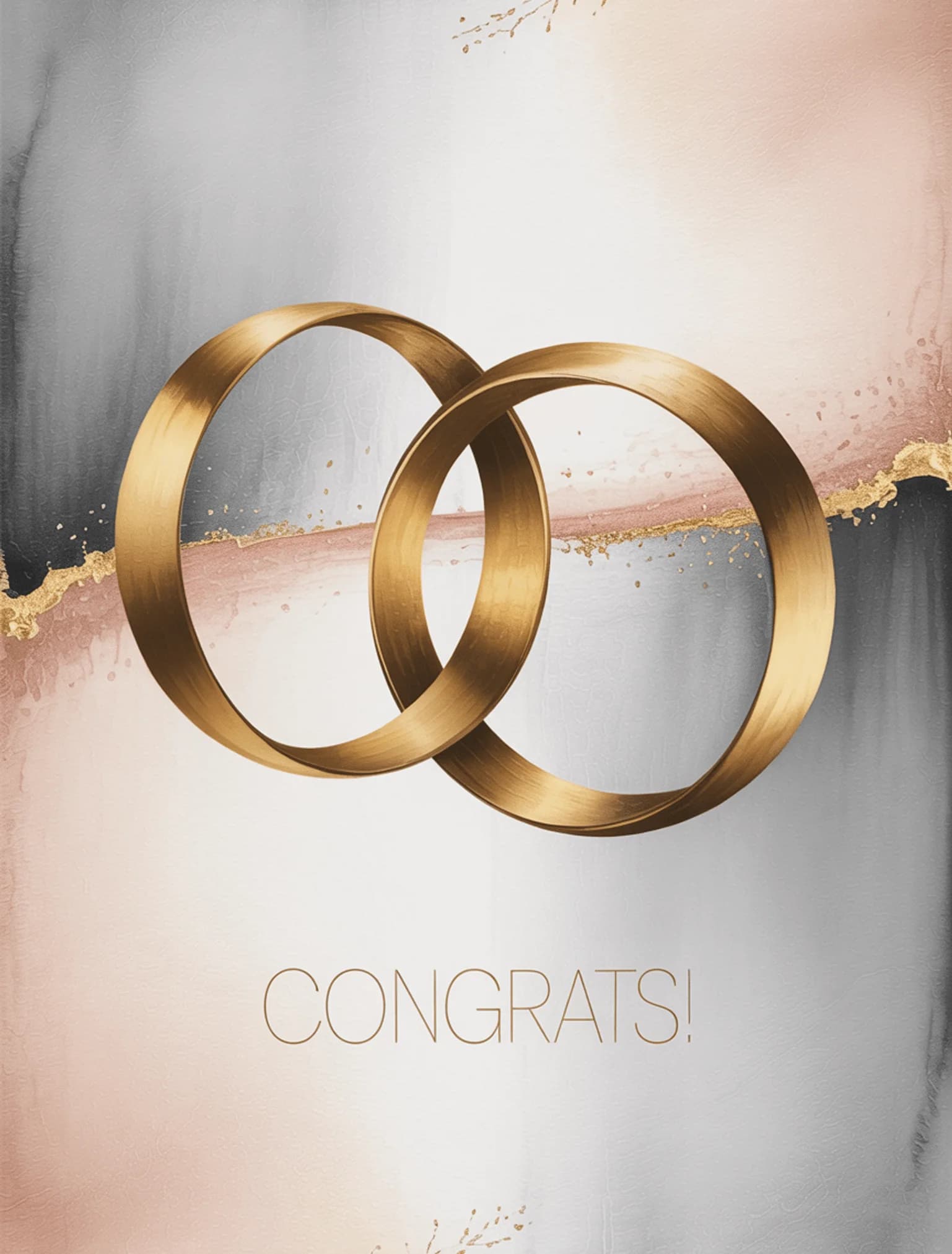 Abstract Rings Gold