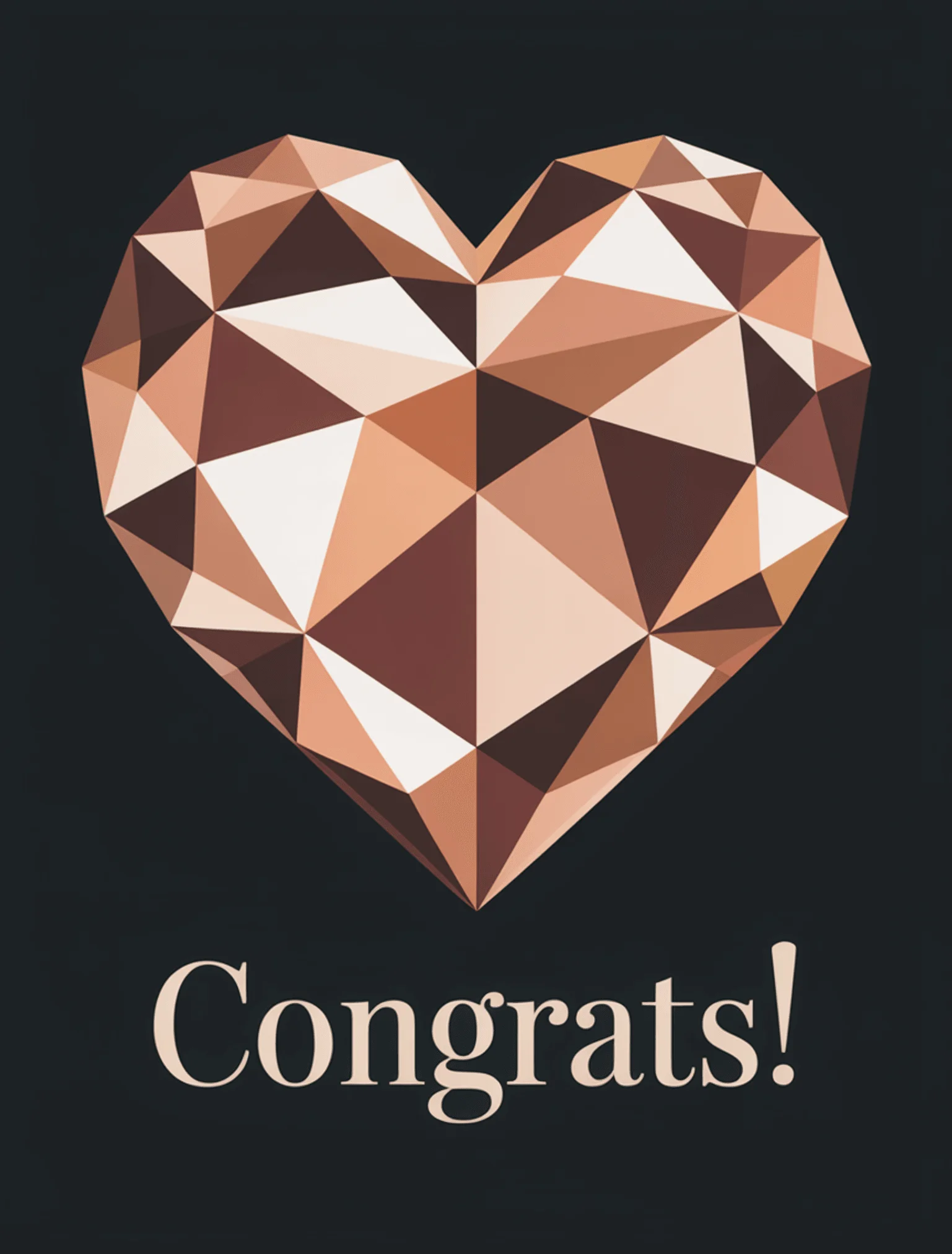 Geometric Heart Faceted