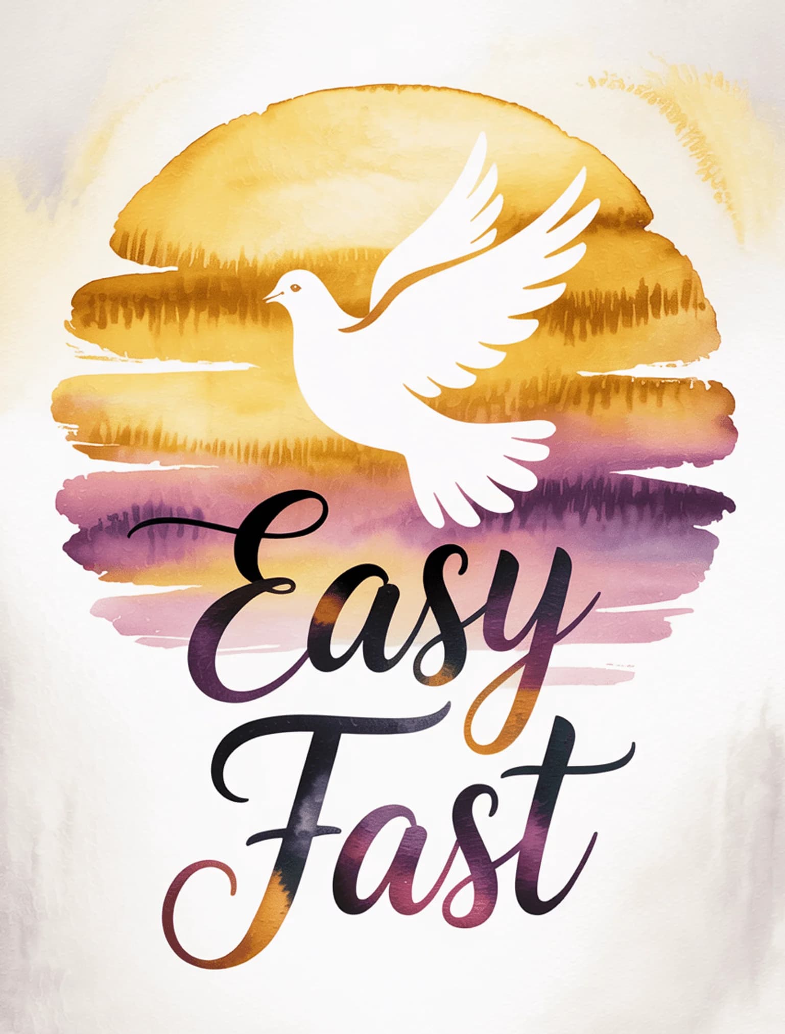 Watercolor Sunset Peace