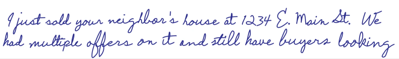 Madison handwriting sample